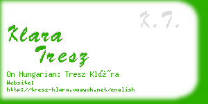 klara tresz business card